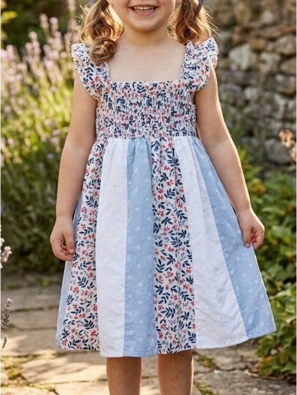 Penelope Mack LTD Girls 4T Floral & Striped Sundress
